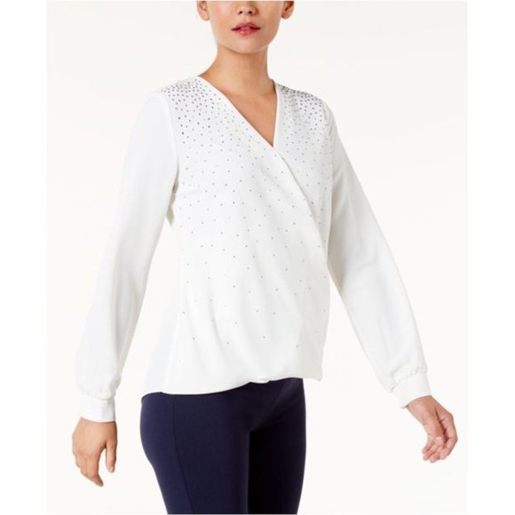 alfani surplice top